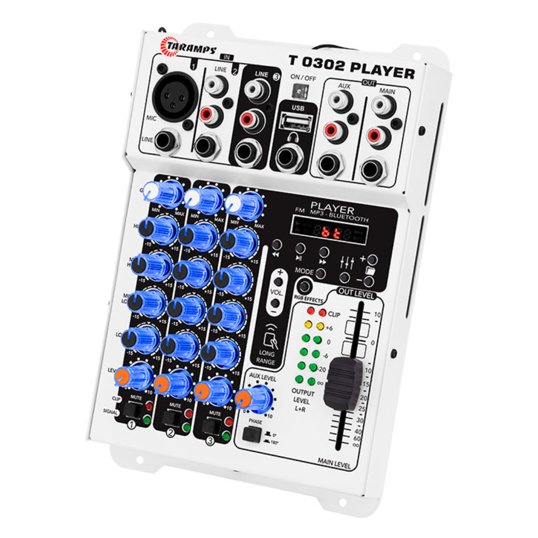 MESA DE SOM TARAMPS T 0302 PLAYER MULTICOLOR - Imagem 3