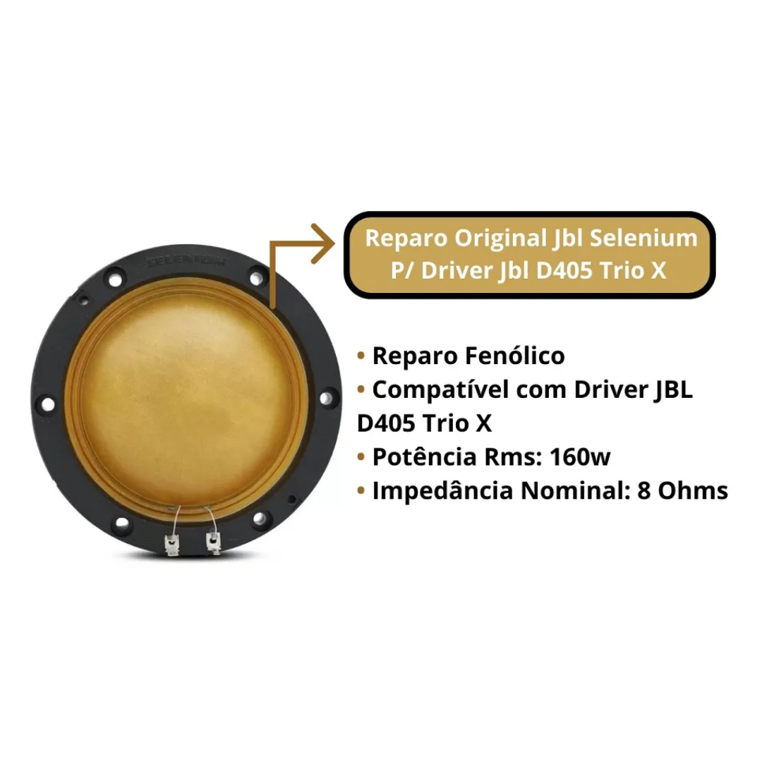 Reparo Original Driver JBL D405 Trio-X - 160 Watts RMS - Imagem 2